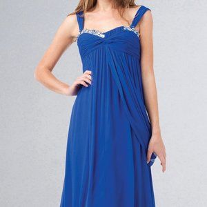 Adrianna Papell Blue Sapphire Evening Gown
